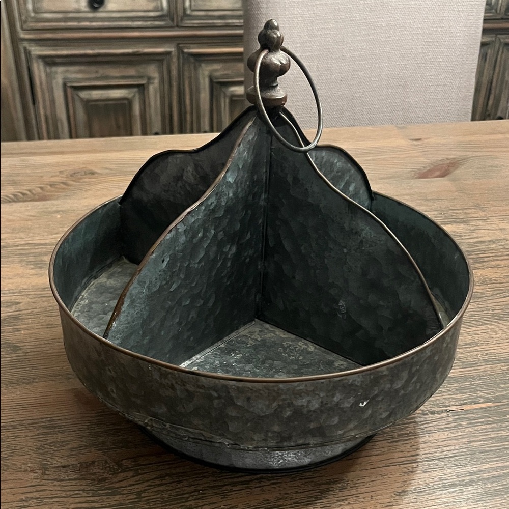 Rustic Galvanized Divided Bins